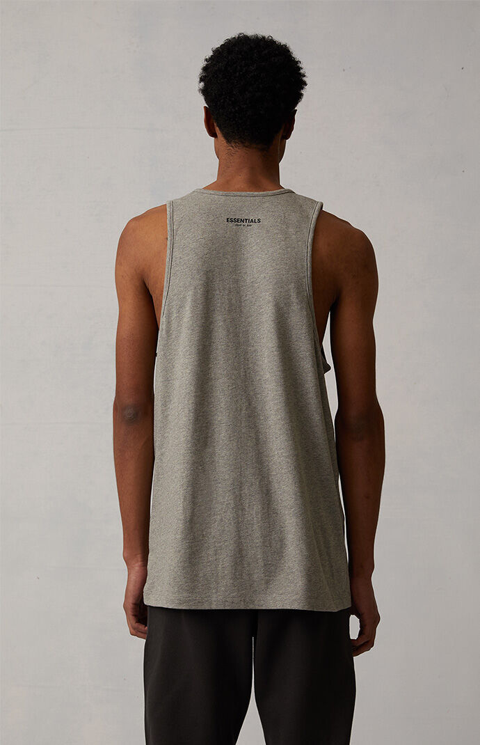 Fear of God Essentials 3 Pack Dark Oatmeal Tank Tops | PacSun