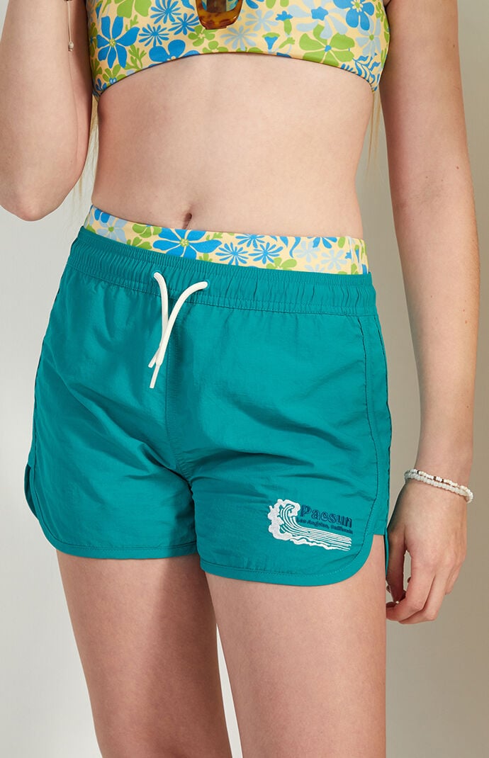 Pacsun Kids Teal 2" Boardshorts