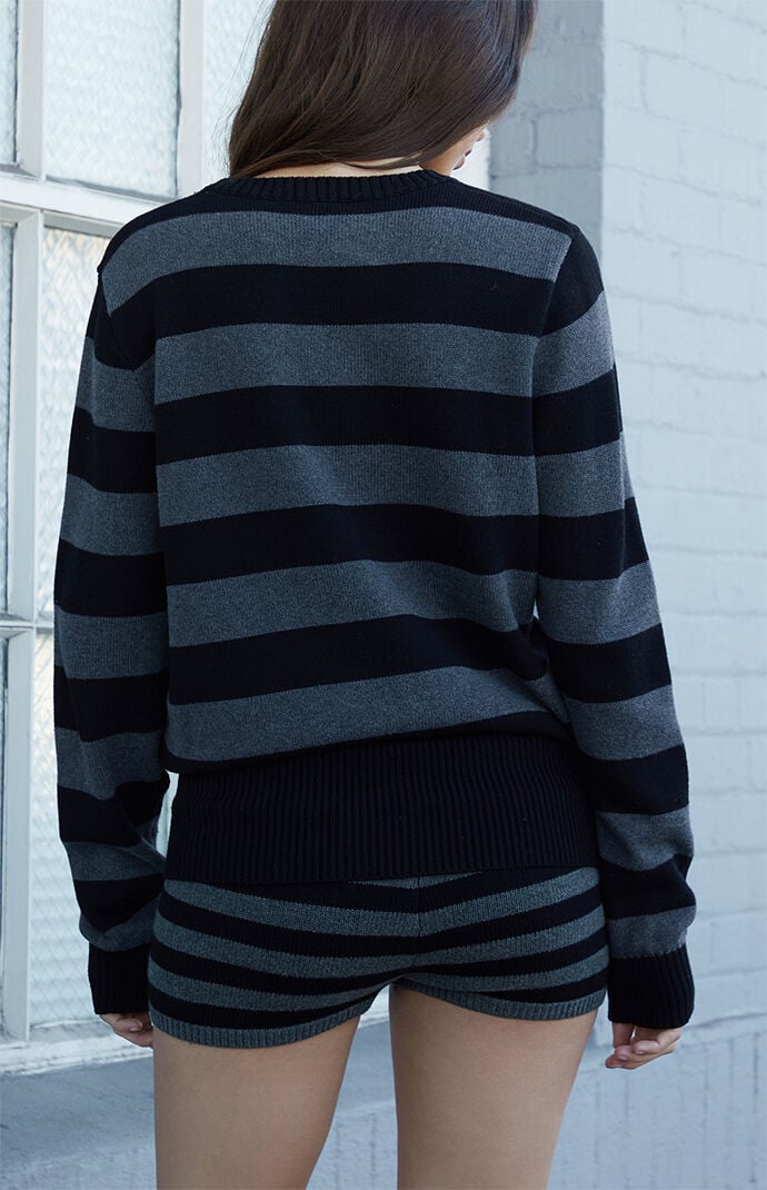 John Galt Gray Striped Sweater