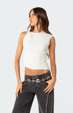 Tanya Asymmetric Gathered Top image number 3