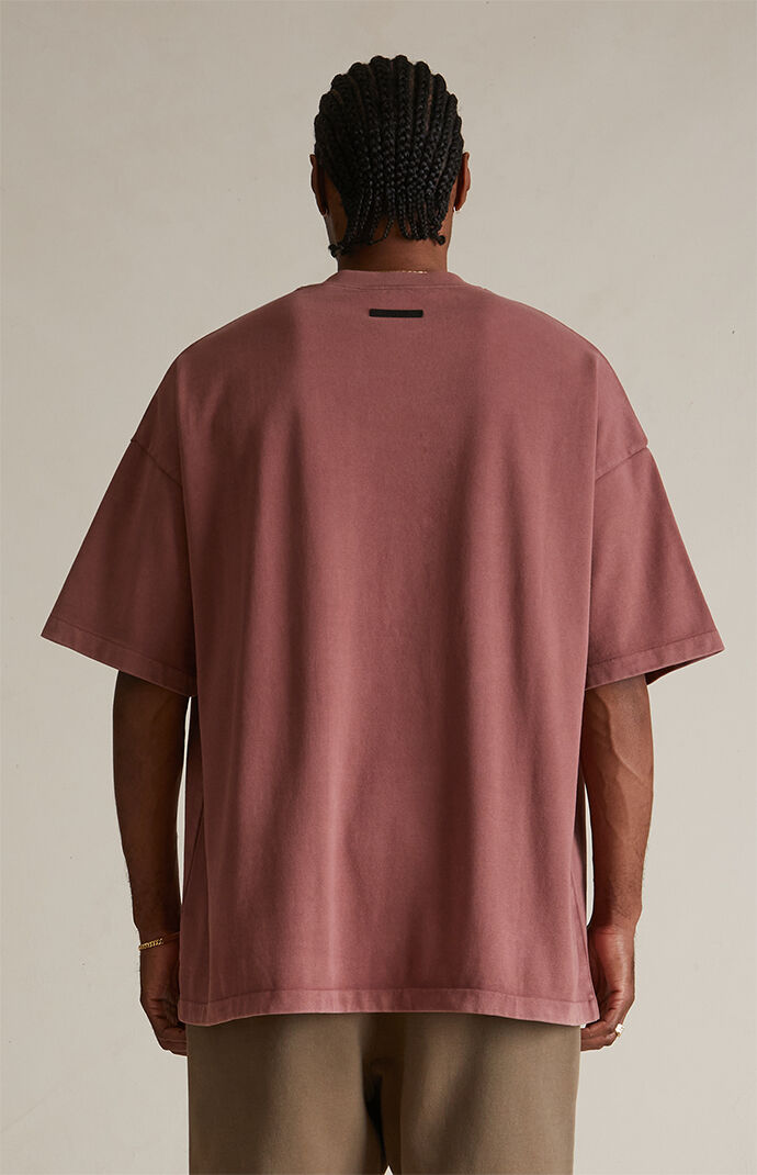 【FOG Essentials】Crimson Heavy Long Sleeve T-Shirt Fear of God Essentials Crimson Heavy Long Sleeve T-Shirt