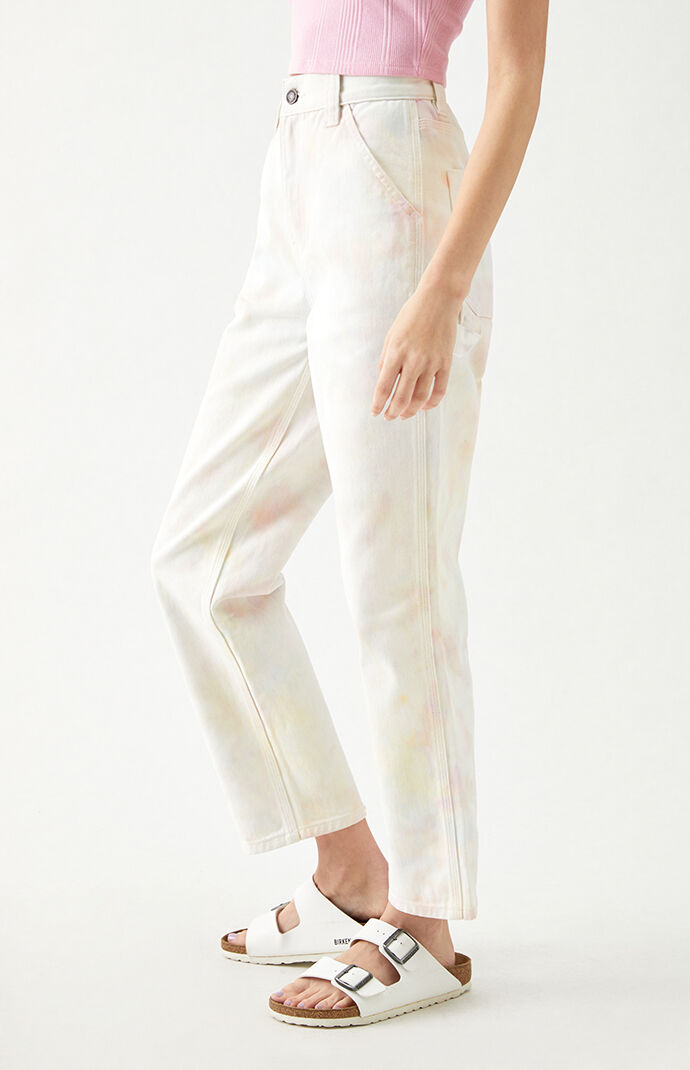 Tie Dye High Waisted Carpenter Pants