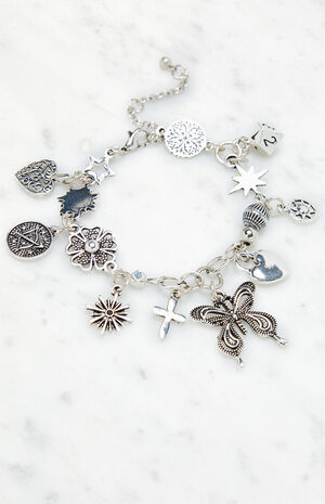 Butterfly Cross Charm Bracelet image number 2