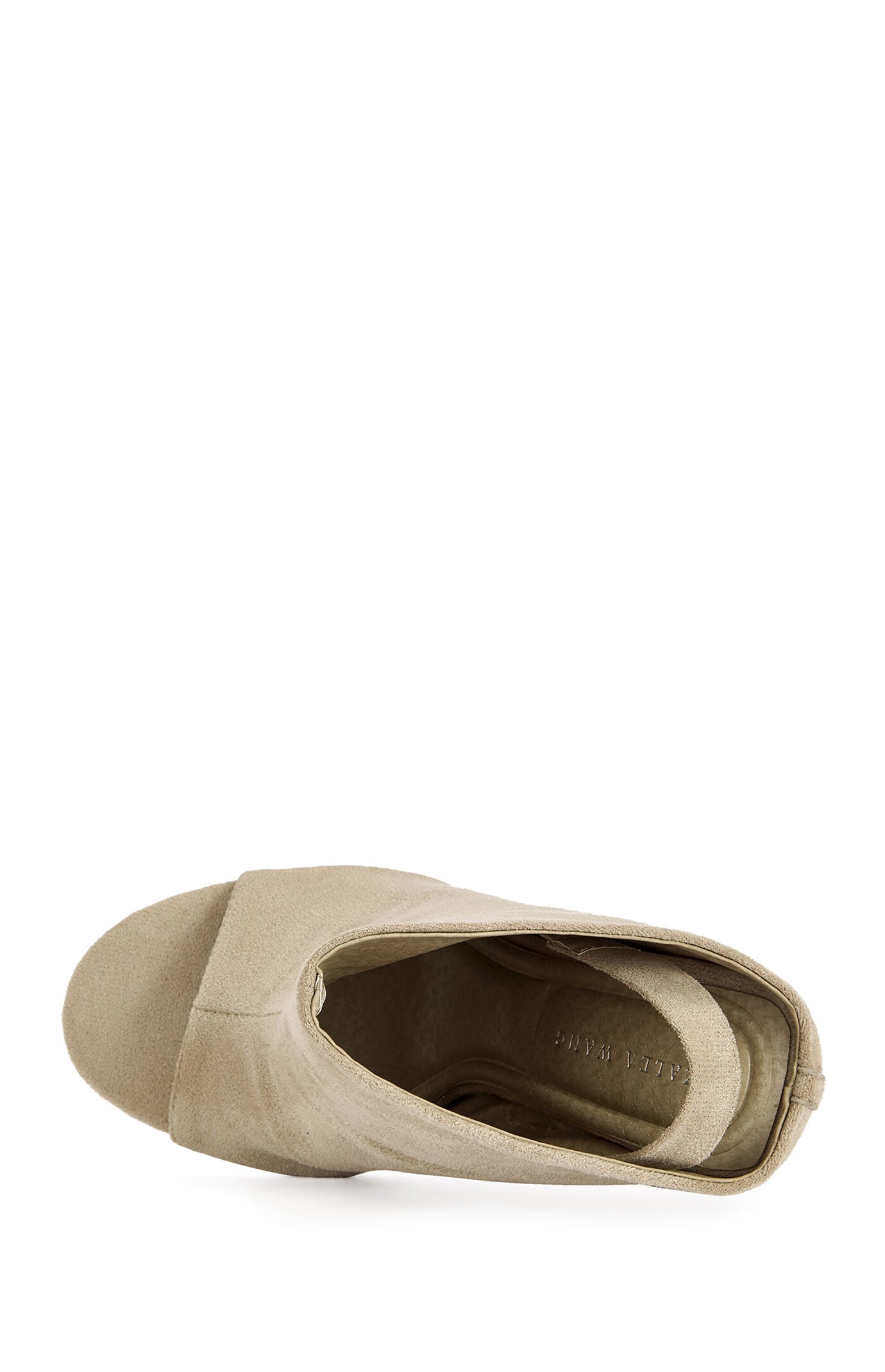 AZALEA WANG Women's Novis Beige Peep Toe Wedge Sandals