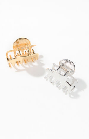2 Pack Metal Hair Claw Clips image number 2