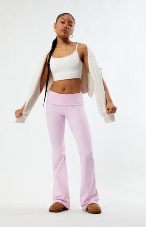 PAC WHISPER Active Fold-Over Waistband Flare Yoga Pants