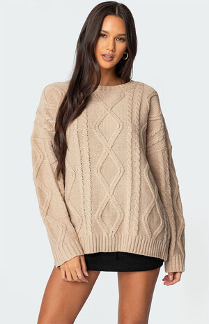 Kennedy Oversized Cable Knit Sweater image number 1