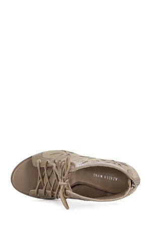 Women's Mirona Brown Western Peep Toe Booties image number 4