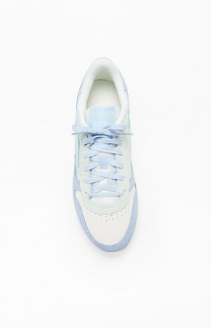 Women's Blue Classic Leather & Suede Sneakers image number 5