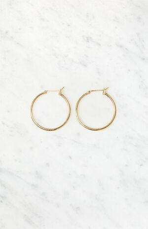 Small Thin Hoop Earrings image number 3