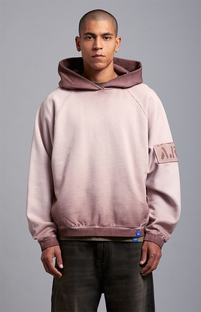 A.R.C. Taupe Rose Vintage Wash Heavyweight Oversized Fleece Hoodie
