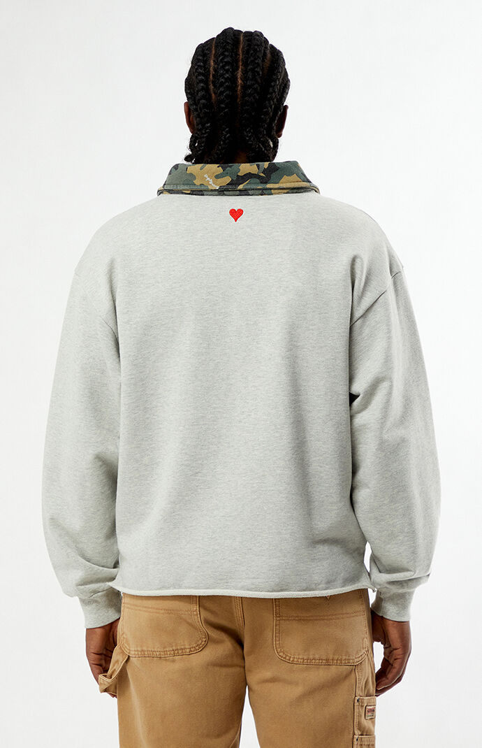 UPRISERS Camo Rugby Half Zip Sweatshirt