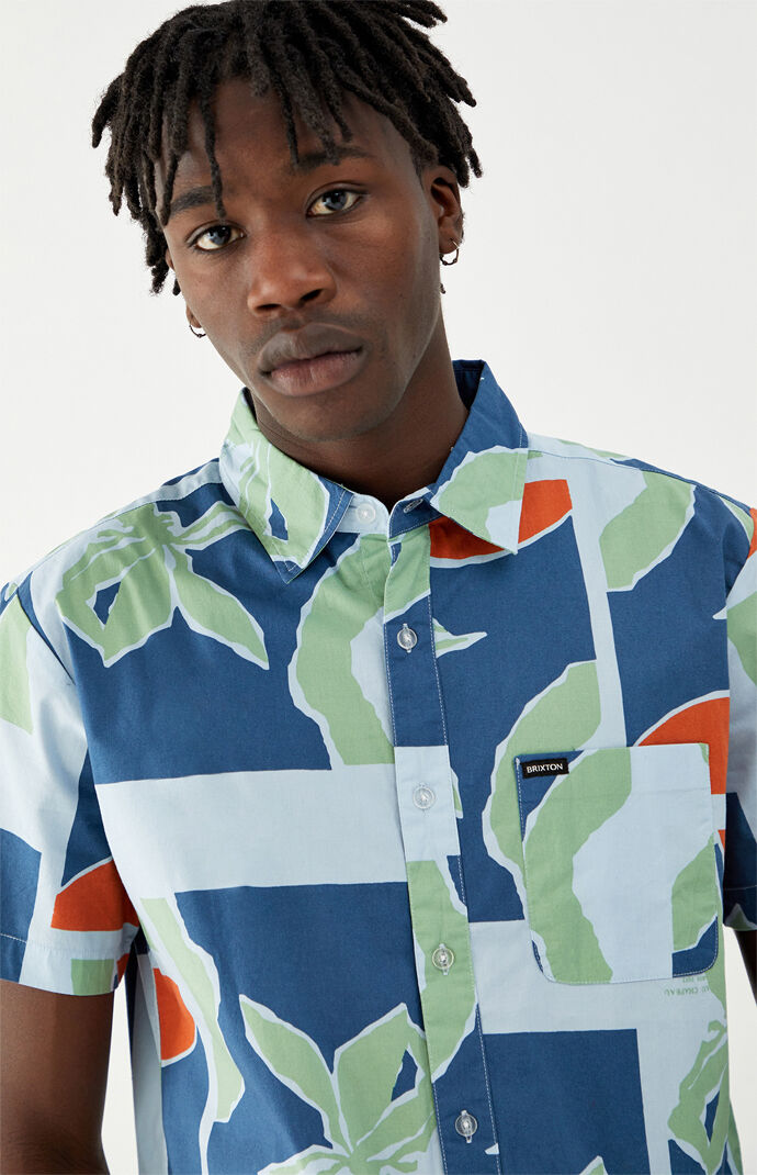 Charter Print Woven Button Up Shirt