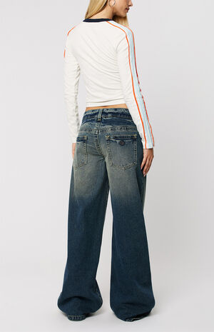 00 Super Low Rise Wide Leg Baggy Jeans image number 4