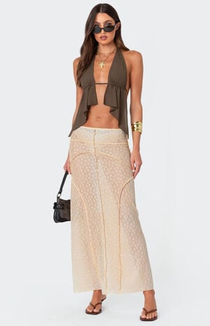 Inside Out Sheer Lace Maxi Skirt image number 1