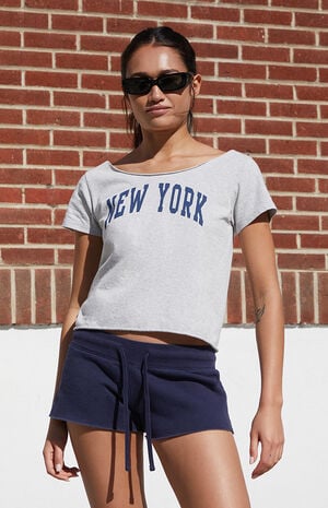 Silver New York Robyn Off-The-Shoulder Top image number 1