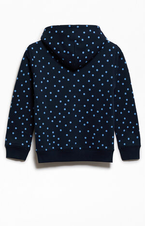 Navy Polka Dot Pullover Hoodie image number 3