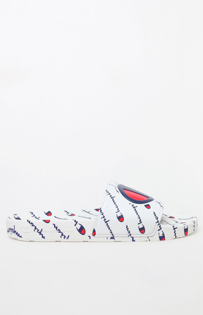 White IPO Repeat Slide Sandals