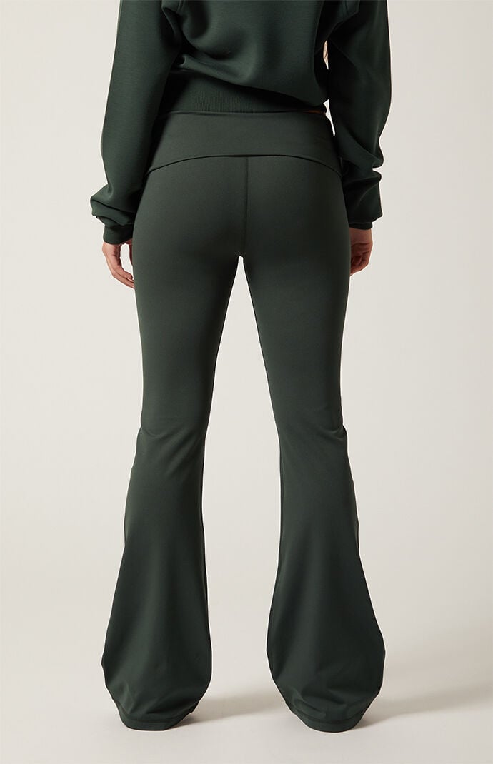 PAC 1980 WHISPER Active Fold-Over Waistband Flare Yoga Pants