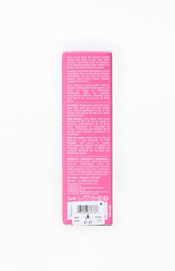 Rude Cosmetics Radiant Lasting Makeup Mist