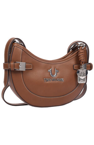 Brown Blake Smooth Belted Hobo Bag image number 2
