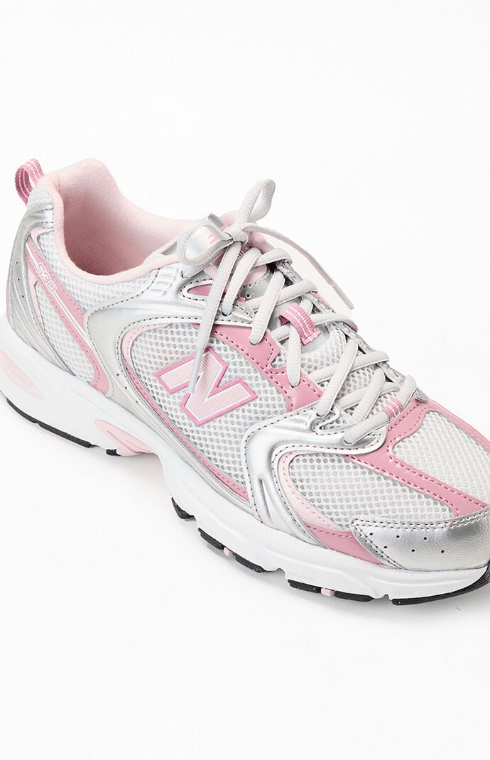 New Balance Silver & Pink 530 Sneakers
