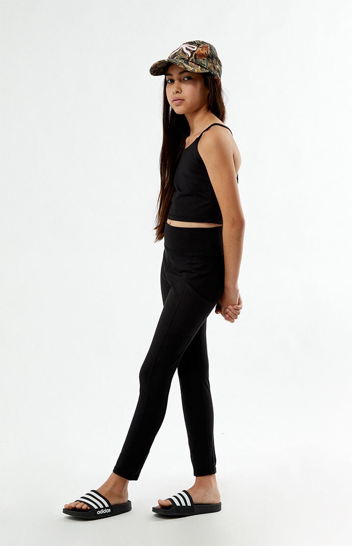 PAC 1980 Kids PAC WHISPER Active Black Pocket Leggings PAC 1980 Kids PAC WHISPER Active Black Pocket Leggings