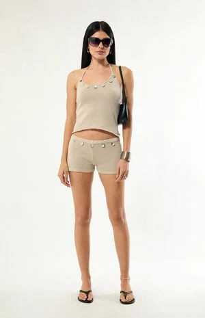 Nicca Iridescent Knit Shorts image number 1