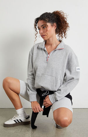 Drop Shoulder Half Zip Sweatshirt image number 4