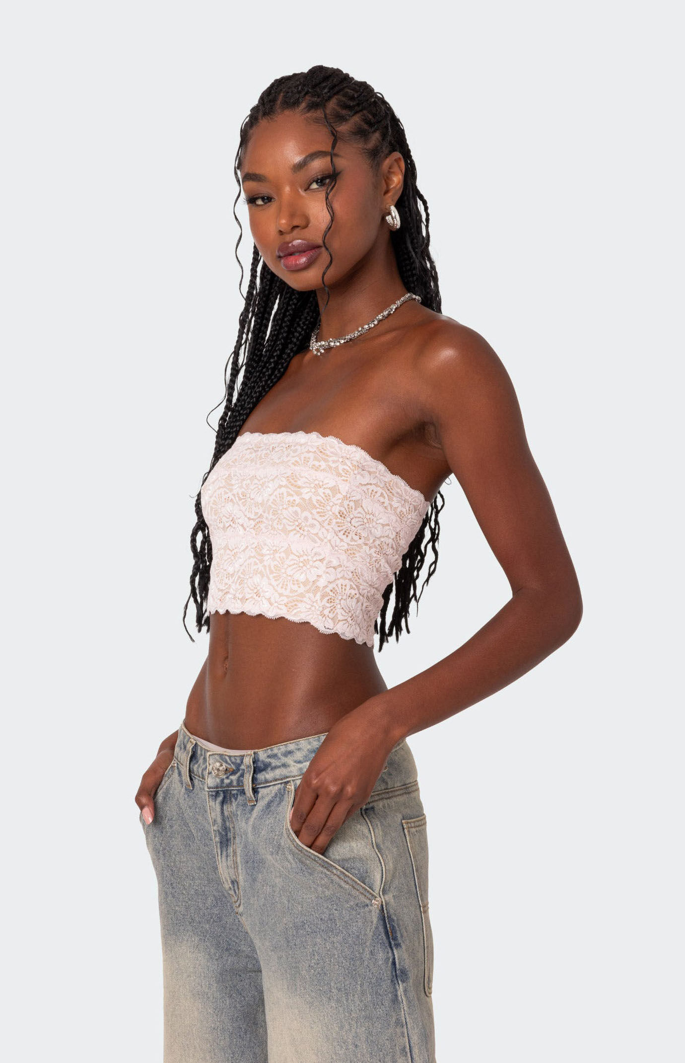 White lace tube top new arrivals