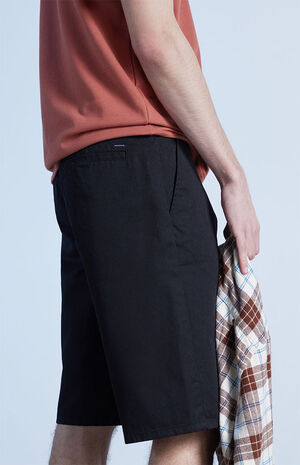 Black Long Chino Shorts image number 3