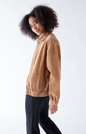 Cinnamon Corduroy Zip Dad Jacket Cinnamon Corduroy Zip Dad Jacket image number null