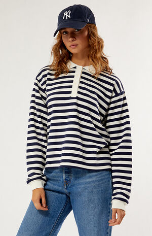 Knit Striped Rugby Shirt image number 1