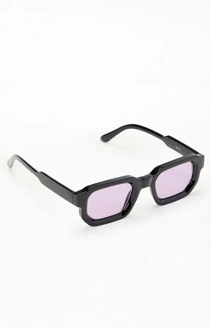 Black&nbsp;Rectangle Sunglasses image number 1