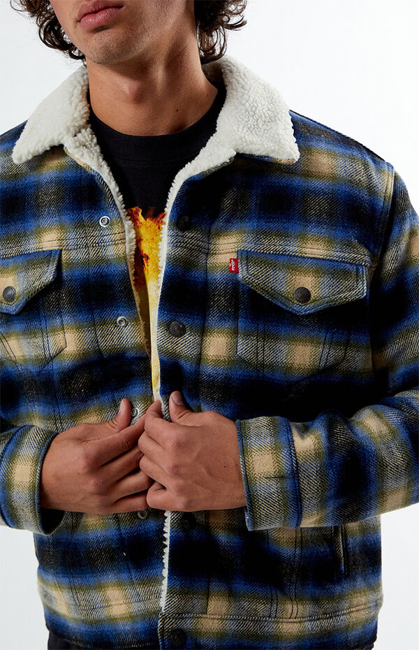 Levi's Plaid Sherpa Trucker Jacket PacSun