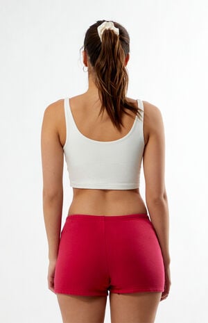 Chainstitched Floral Slim Sweat Shorts image number 4