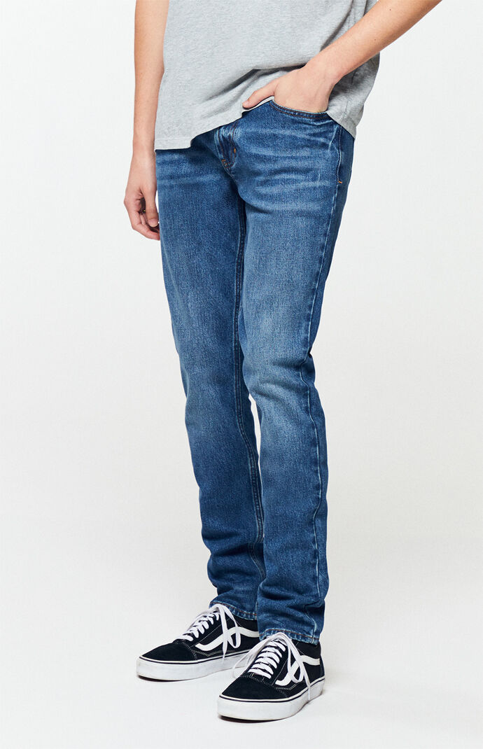 medium indigo jeans