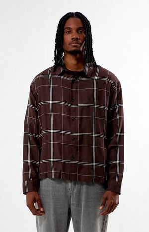 Brown Long Sleeve Classic Flannel Shirt