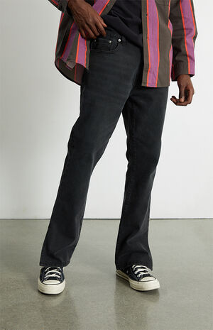 Black Slim Boot Cut Jeans image number 2