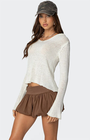 Mai Hooded V Neck Sweater image number 3