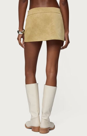 Roney Stud Faux Suede Mini Skort image number 3
