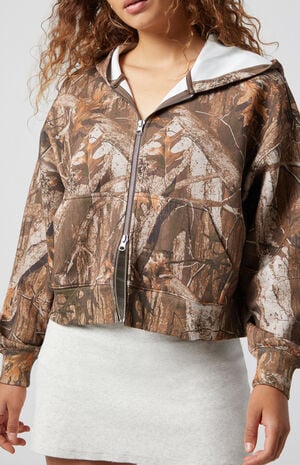 Active Sweat Modal Cropped Zip Up Hoodie image number 2