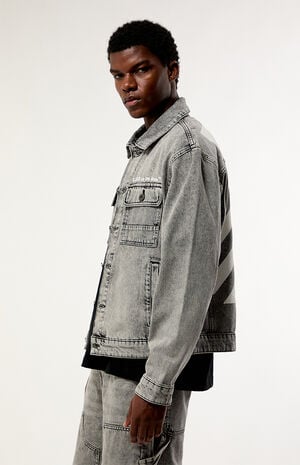 Black Trucker Denim Jacket image number 4