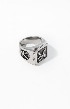 Silver Eagle Signet Ring image number 3