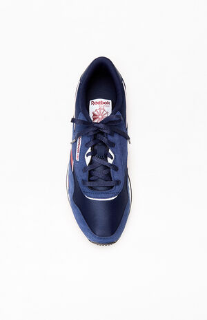 Kids Navy & Burgundy Classic Nylon Collegiate Shoes image number 5