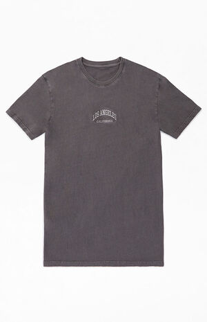Washed Black Los Angeles Embroidered T-Shirt image number 1