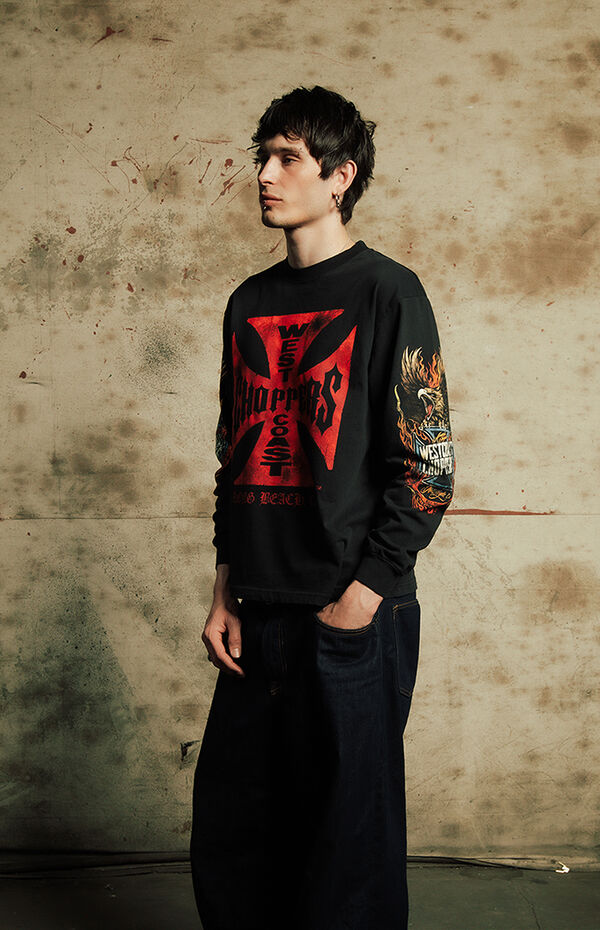 West Coast Choppers Saw Red Long Sleeve T-Shirt