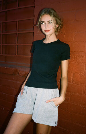 Black Ashley Basic T-Shirt image number 1