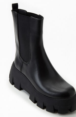 Women's Black Ana Platform Boots image number 6