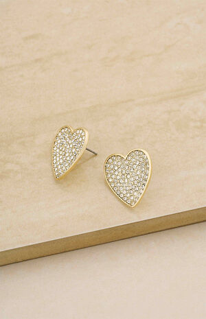 Love on Down Crystal Heart Earrings image number 2